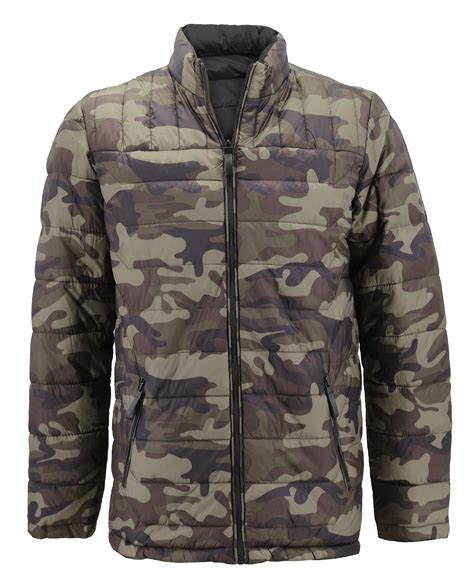 Camouflage Quilted Puffer Jacket 